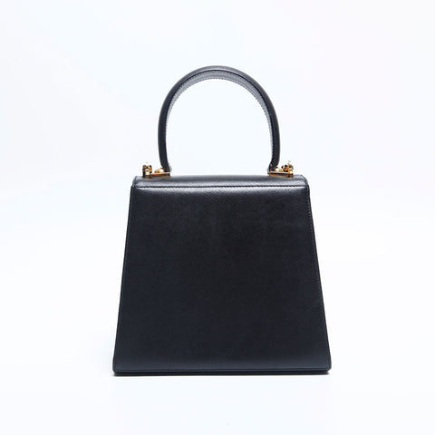 Salvatore Ferragamo Leather Gancini 2way Handbag black WS14792