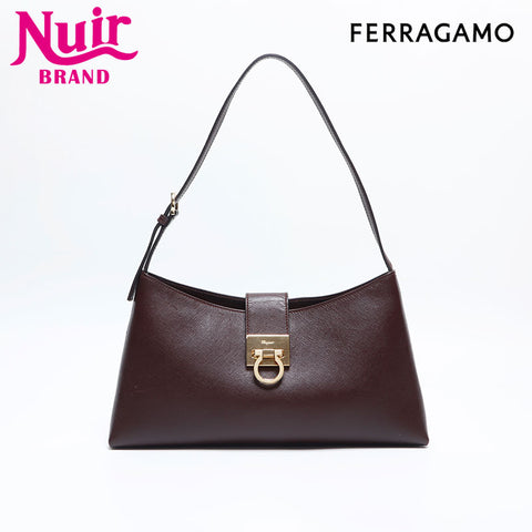 Salvatore Ferragamo Gancini Shoulder Bag Brown WS14795