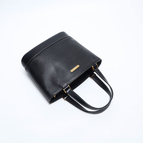BURBERRY leather Handbag black WS14796