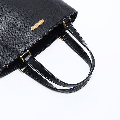 BURBERRY leather Handbag black WS14796