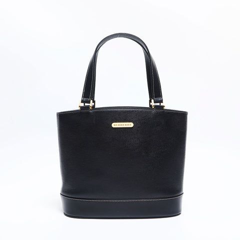 BURBERRY leather Handbag black WS14796