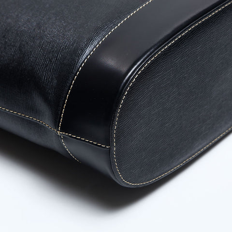 極美品 バーバリー BURBERRY レザー ハンドバッグ ブラック WS14796