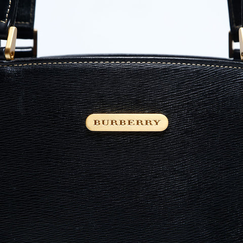BURBERRY leather Handbag black WS14796