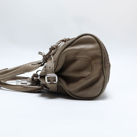 Chloe Paddington Boston Padlock Key Shoulder Bag beige WS14798