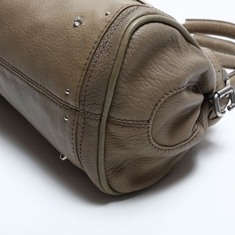 Chloe Paddington Boston Padlock Key Shoulder Bag beige WS14798
