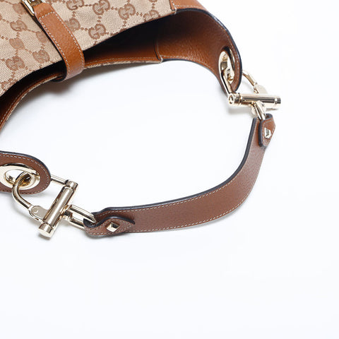 GUCCI New Jackie GG Canvas Shoulder Bag Brown WS14799