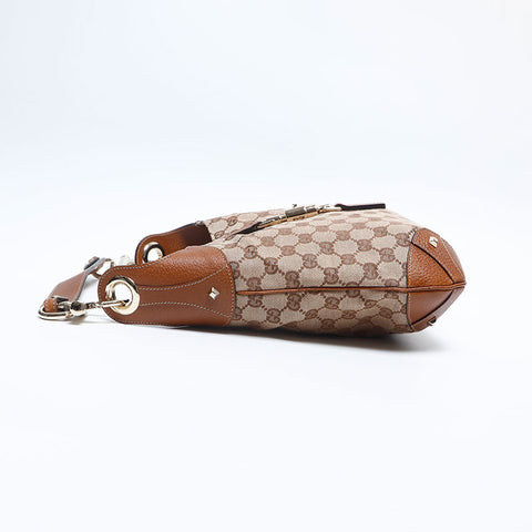 GUCCI New Jackie GG Canvas Shoulder Bag Brown WS14799