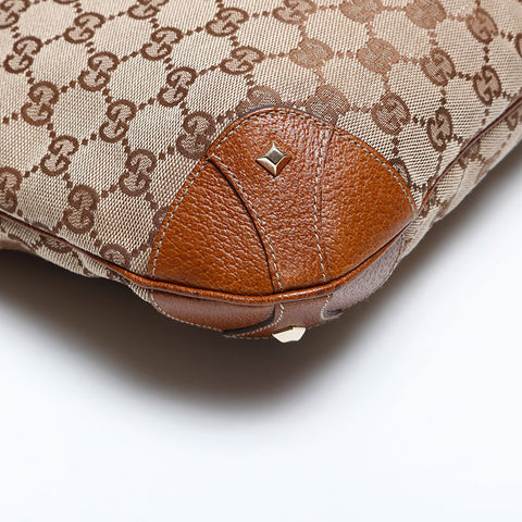 GUCCI New Jackie GG Canvas Shoulder Bag Brown WS14799