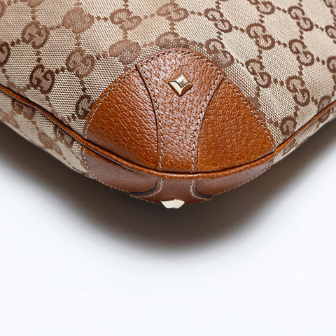 GUCCI New Jackie GG Canvas Shoulder Bag Brown WS14799