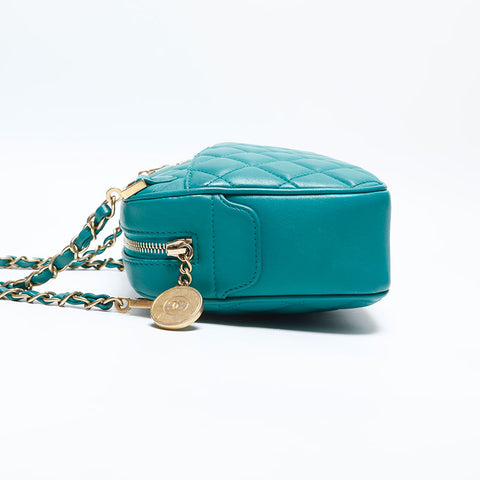 Chanel Chanel n ° 17 Matelasse Sac à épaule verte WS14808
