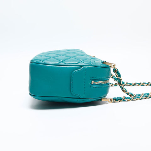 Chanel Chanel n ° 17 Matelasse Sac à épaule verte WS14808