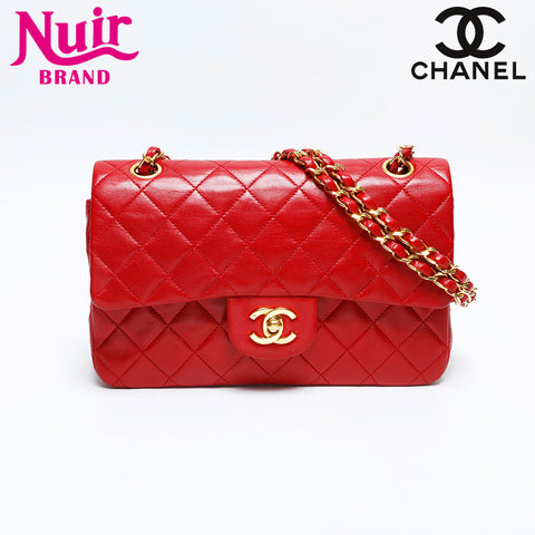 CHANEL No. 1 Double flap lambskin Shoulder Bag Red WS14809