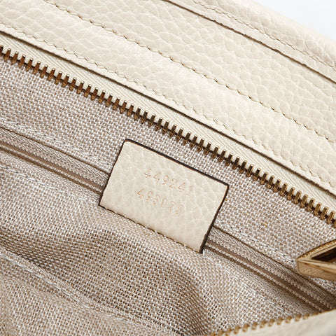 グッチ GUCCI レザー×GGキャンバス 2way ショルダーバッグ ホワイト WS14814