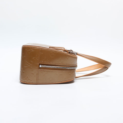 極美品 ルイ・ヴィトン LOUIS VUITTON シェルトン モノグラム ハンドバッグ ゴールド WS14816