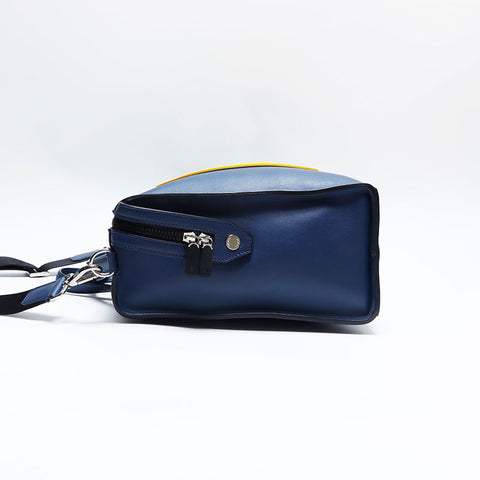 FENDI Louis FF Stamp 2way Shoulder Bag Navy WS14817