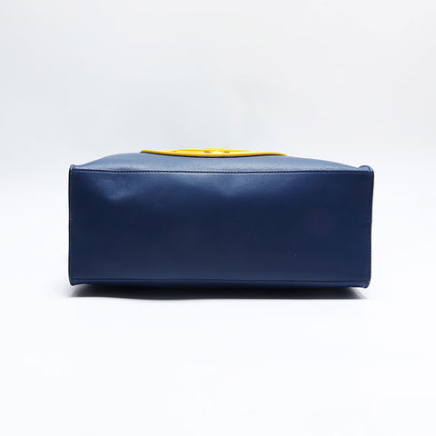 FENDI Louis FF Stamp 2way Shoulder Bag Navy WS14817