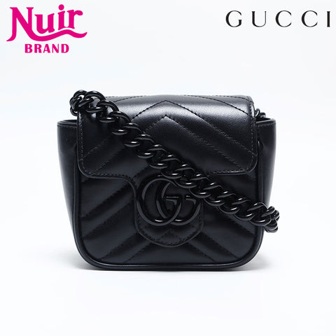 グッチ GUCCI GGマーモント ショルダーバッグ ブラック WS14818