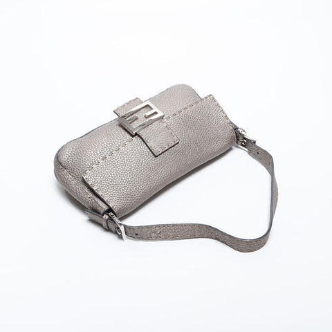 FENDI Mamma Bucket Selleria Leather Shoulder Bag gold WS14819