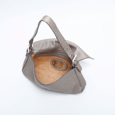 FENDI Mamma Bucket Selleria Leather Shoulder Bag gold WS14819