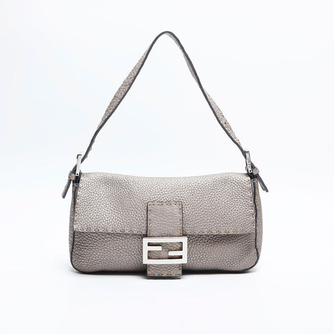 FENDI Mamma Bucket Selleria Leather Shoulder Bag gold WS14819