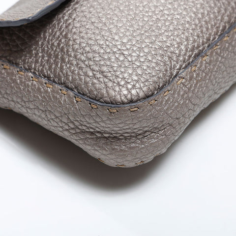 FENDI Mamma Bucket Selleria Leather Shoulder Bag gold WS14819