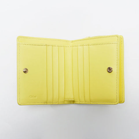 Chloe Chloe Sense Logo Bi-fold Double Hook Bifold Wallet yellow WS14822