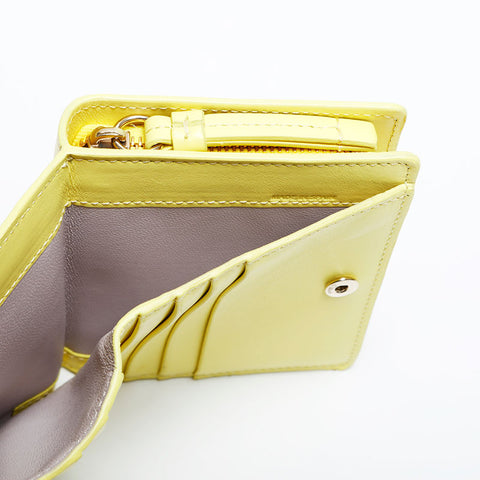 Chloe Chloe Sense Logo Bi-fold Double Hook Bifold Wallet yellow WS14822