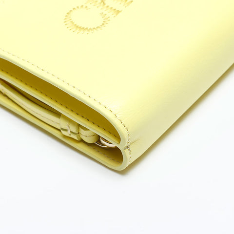 Chloe Chloe Sense Logo Bi-fold Double Hook Bifold Wallet yellow WS14822