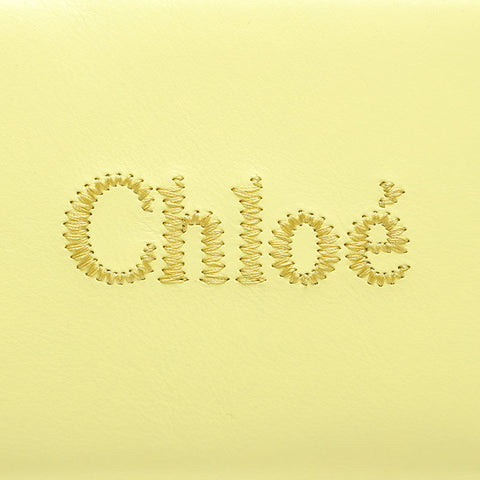 Chloe Chloe Sense Logo Bi-fold Double Hook Bifold Wallet yellow WS14822