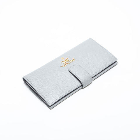 Prada Saffiano长钱包灰色WS14824