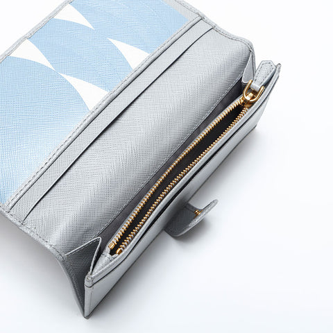 Prada Saffiano长钱包灰色WS14824