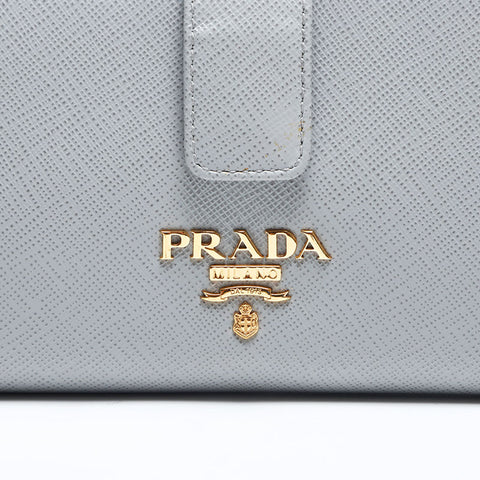 Prada Saffiano长钱包灰色WS14824