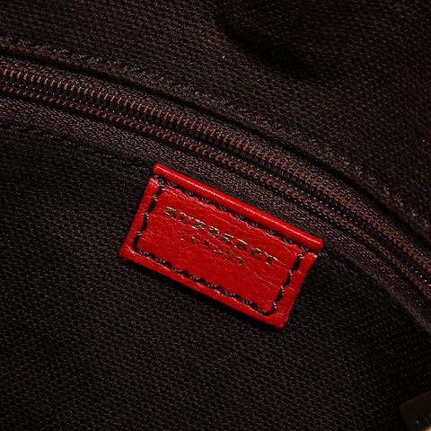 BURBERRY Nova Check Shoulder Bag Red WS14829
