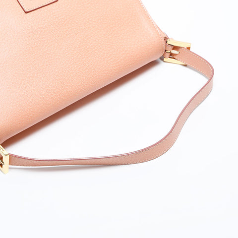 極美品 フェンディ FENDI マンマバケット レザー ショルダーバッグ ピンク WS14830