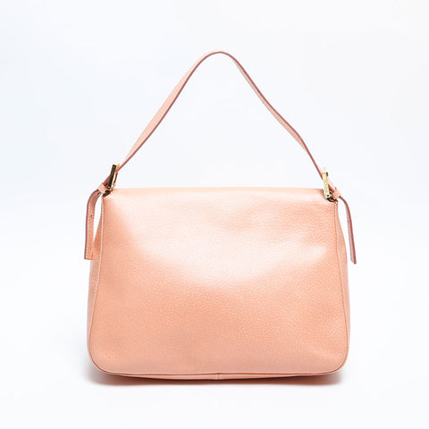 極美品 フェンディ FENDI マンマバケット レザー ショルダーバッグ ピンク WS14830