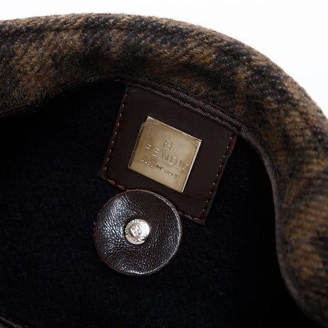 極美品 フェンディ FENDI ズッカ マンマバケット ショルダーバッグ ブラウン WS14831