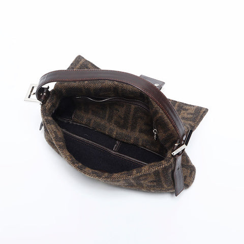 FENDI Zucca mamma bucket Shoulder Bag Brown WS14831