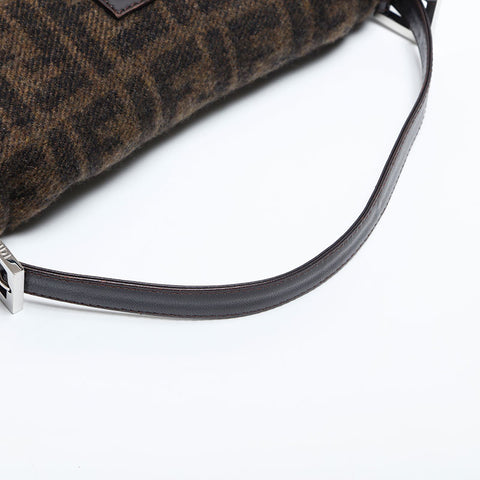 FENDI Zucca mamma bucket Shoulder Bag Brown WS14831