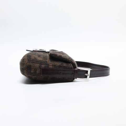 FENDI Zucca mamma bucket Shoulder Bag Brown WS14831