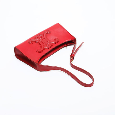 CELINE Triomphe Shoulder Bag Red WS14832