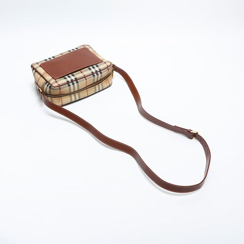 BURBERRY Novacheck PVC Shoulder Bag Brown WS14833