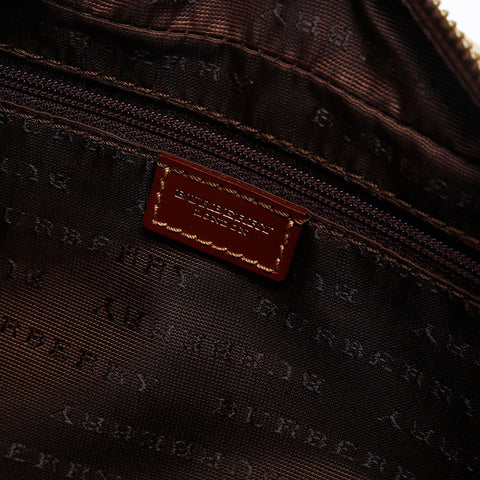 BURBERRY Novacheck PVC Shoulder Bag Brown WS14833