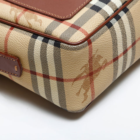 BURBERRY Novacheck PVC Shoulder Bag Brown WS14833