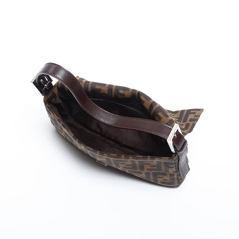 FENDI Zucca mamma bucket Shoulder Bag Brown WS14834