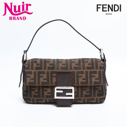 FENDI Zucca mamma bucket Shoulder Bag Brown WS14834