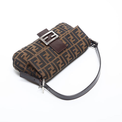 フェンディ FENDI ズッカ マンマバケット ショルダーバッグ ブラウン WS14835