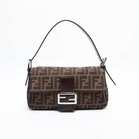 フェンディ FENDI ズッカ マンマバケット ショルダーバッグ ブラウン WS14835