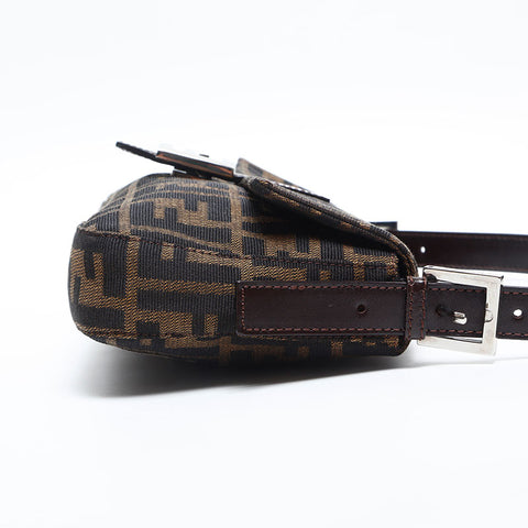 フェンディ FENDI ズッカ マンマバケット ショルダーバッグ ブラウン WS14835