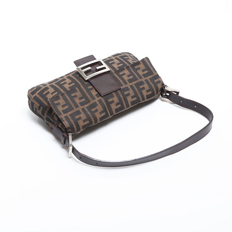FENDI Zucca mamma bucket Shoulder Bag Brown WS14836