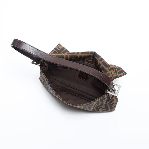 FENDI Zucca mamma bucket Shoulder Bag Brown WS14836